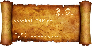Noszkai Dóra névjegykártya